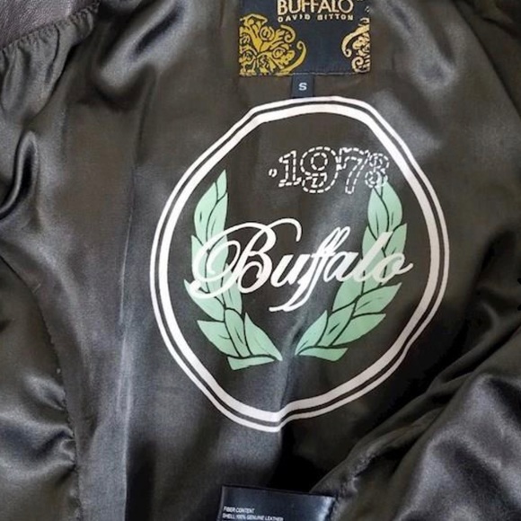 Buffalo David Bitton Brown Leather Moto Style Jacket • Size: Small - Picture 6 of 6